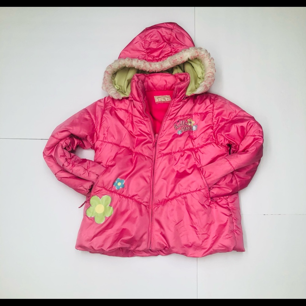 SANRIO Hello Kitty 2004 Puffer Pink Jacket Coat Size 11